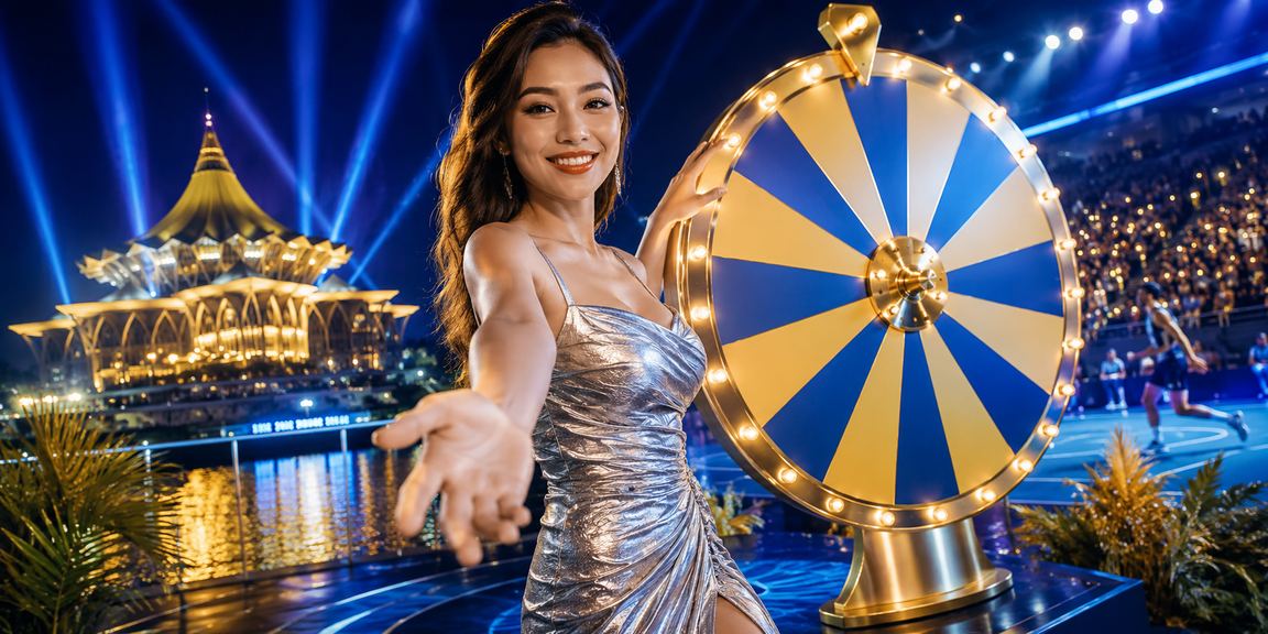 Meja roulette bergaya Melayu di Kuching